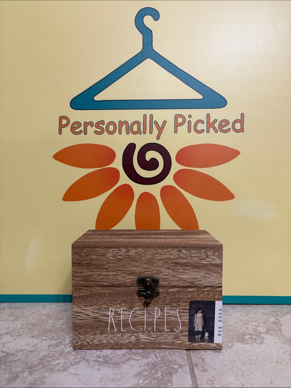 Rae Dunn Wooden Recipe Box